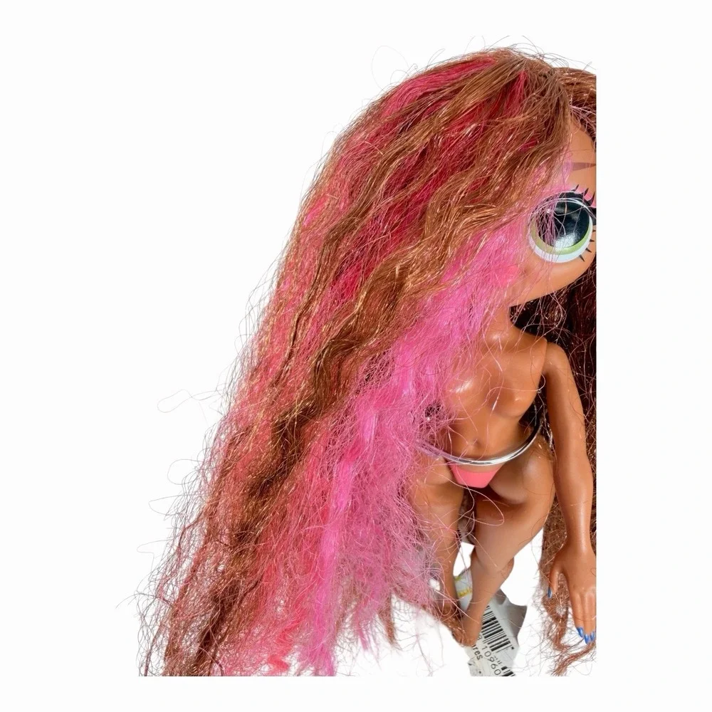 LOL‎ Surprise OMG Swim Coral Waves Doll Nude Long Brown Pink Hair 2019